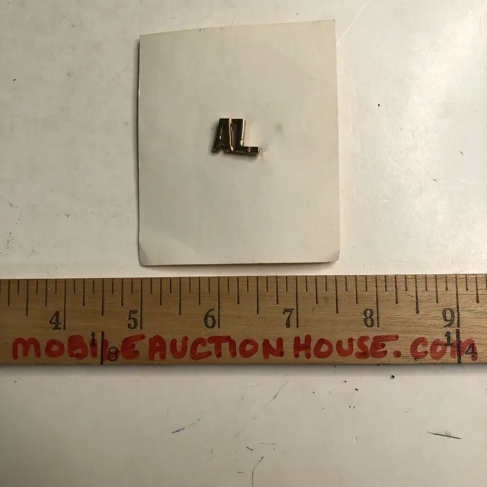 Vintage Goldtone AL. Alabama Lapel Hat Scarf Pin Pinback